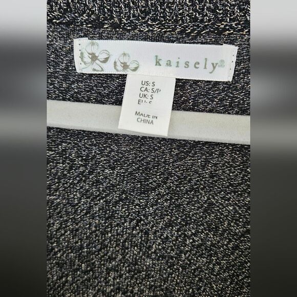 Kaisely Gold Metallic Thread / Black Twist Front Sweater - Picture 3 of 4